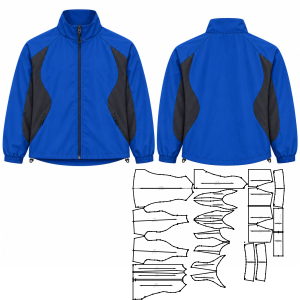 Moldes de confeccion para NENES Camperas Campera Unisex 10467